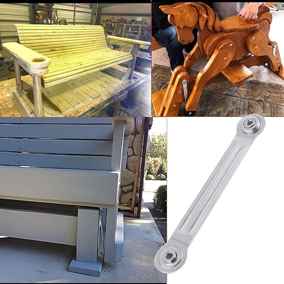 (2) Glider Chair Arm Bracket 10” Hardware for Rocking Horse Chair Couch Ect - Picture 2 of 10